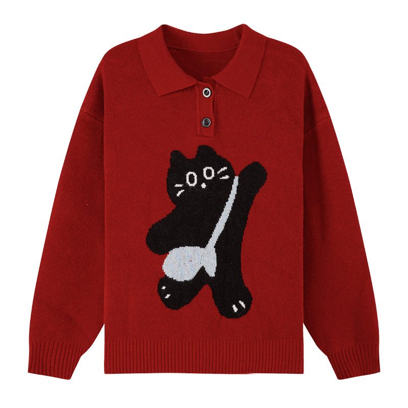 Zoxi Girls Sweater Polo Shirt Children's Autumn Winter New Warm Inner Knitwear Red 150 New Year Outfit