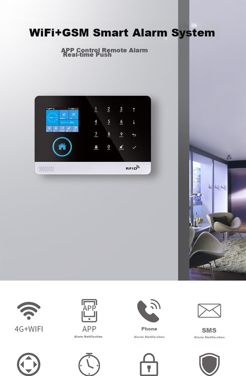 PGST Home Security Alarm System, Anti-Theft Alarm, Infrared Door And Window Remote Alarm Security Device - Standard C 1