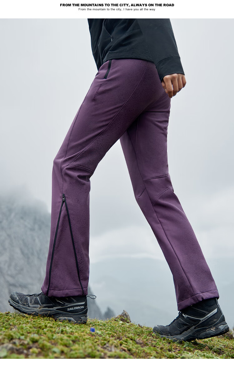 Toread Mulan Women's Softshell Pants Autumn Winter Fleece Warm Durable Breathable Windproof Outdoor Travel Hiking Trousers 14