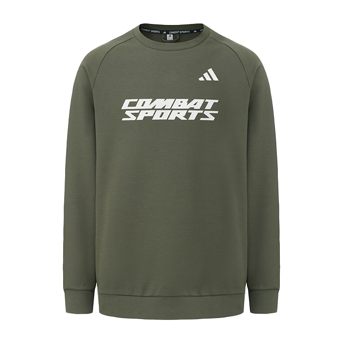 Adidas Men's Hoodie 2026 Spring New Sports Casual Cotton Classic Crewneck Pullover Olive Green White 3XL