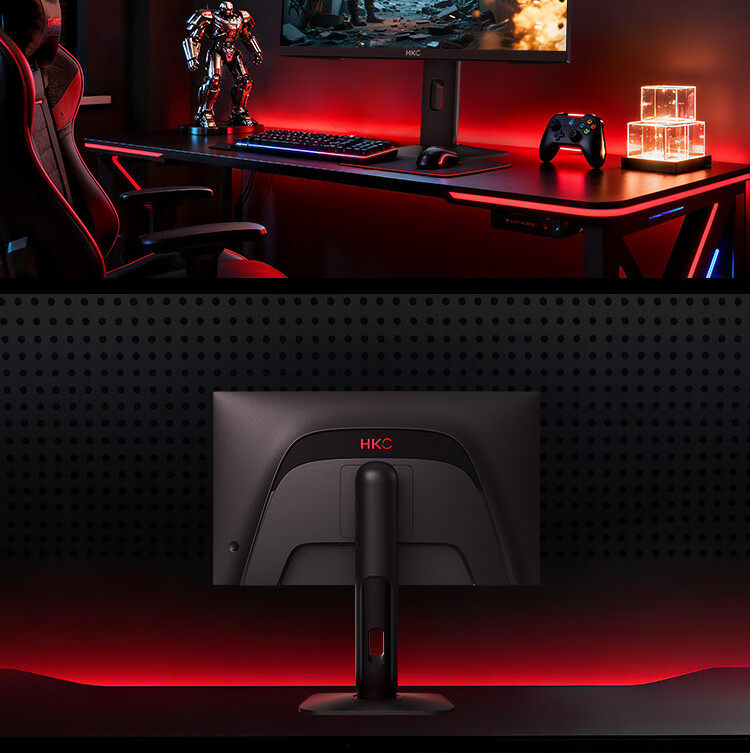 HKC 27-Inch 2K 400Hz High Refresh Rate Ultra Fast IPS Gaming Monitor HDR400 Hardware Low Blue Light Type-C Rotatable Height Adjustable 360Hz Display UG27EQ 5