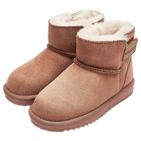 Balabala Kids Snow Boots Boys Girls Short Boots Thickened Fleece Cotton Boots Non-slip 2025 New Winter Shoes
