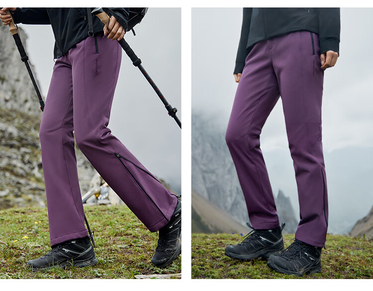 Toread Mulan Women's Softshell Pants Autumn Winter Fleece Warm Durable Breathable Windproof Outdoor Travel Hiking Trousers 15