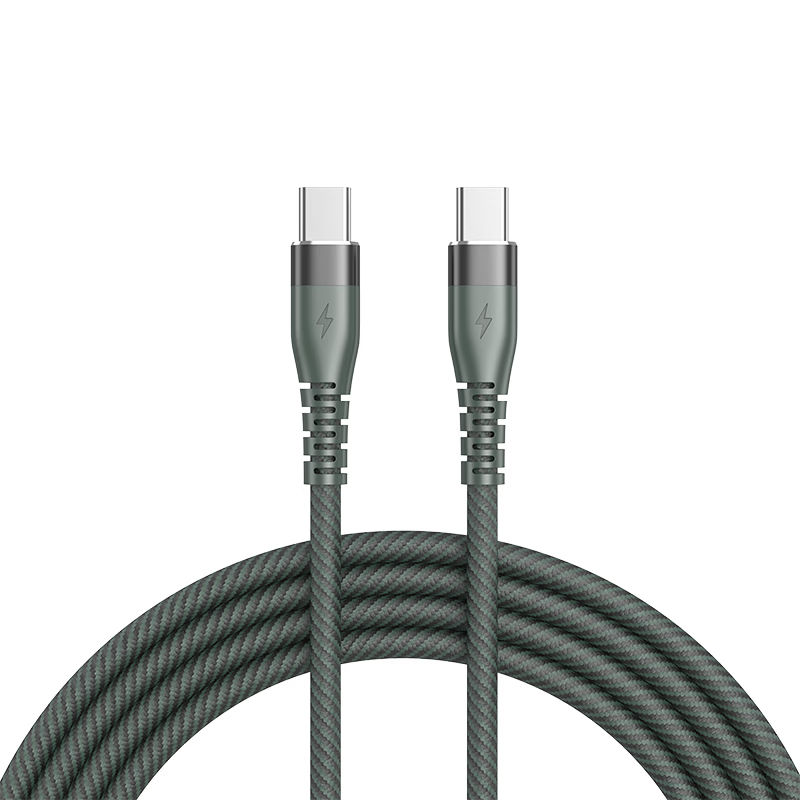 Jingxuan JD Self-Owned Brand Type-C to Type-C PD 100W Apple Charging Cable 5A Compatible with iPad Apple/Xiaomi/Huawei 30W Compatible 1m Olive Green