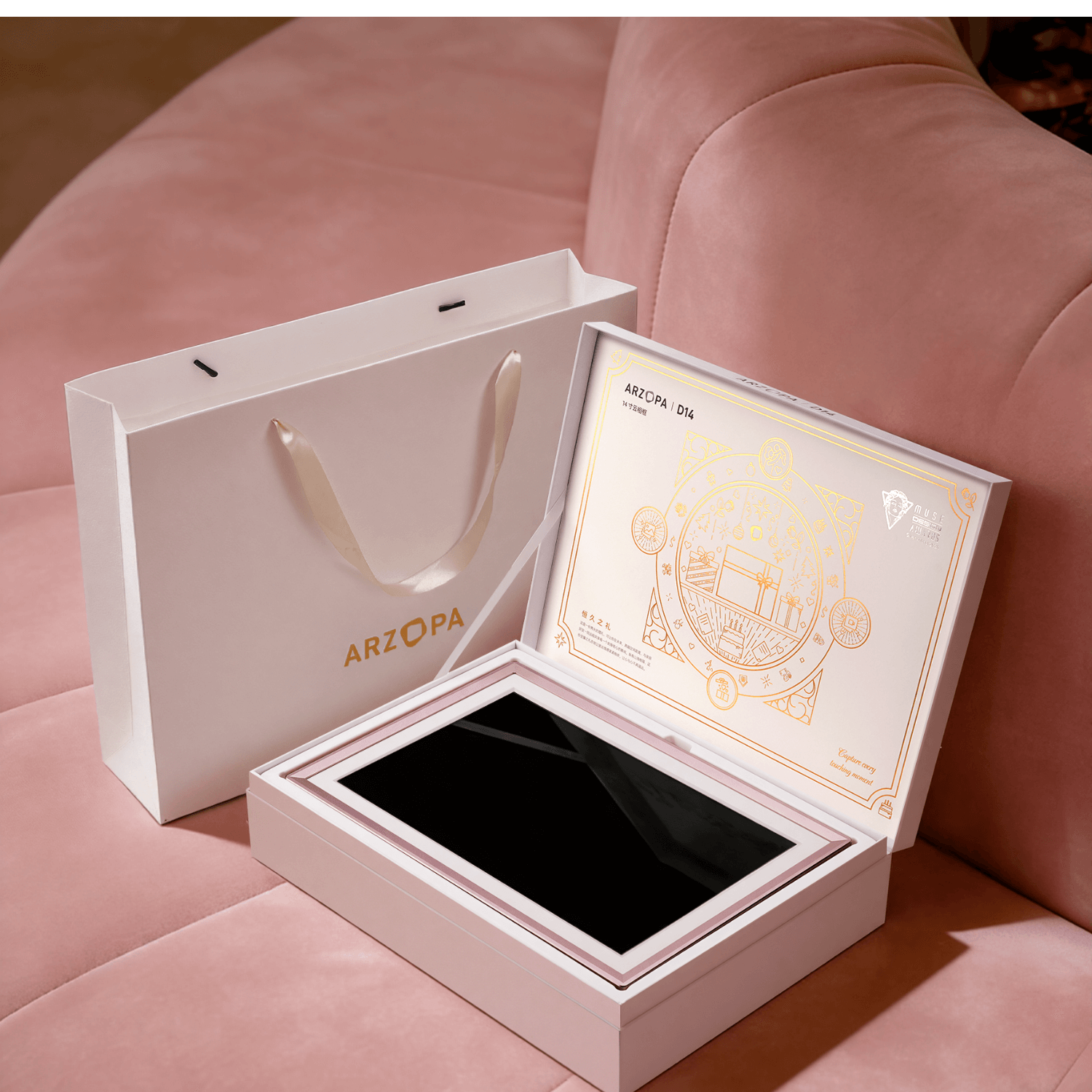 ARZOPA D14 Inch Digital Electronic Photo Frame Smart Cloud Frame Digital Album Photo Video Touch Display Desktop Wall Mount Gift for Girlfriend 2