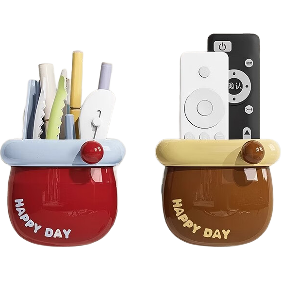 Jialifang Dopamine Magnetic Pocket Storage Box Cute Multifunctional Refrigerator Shelf No Drilling Side Storage 2-Pack