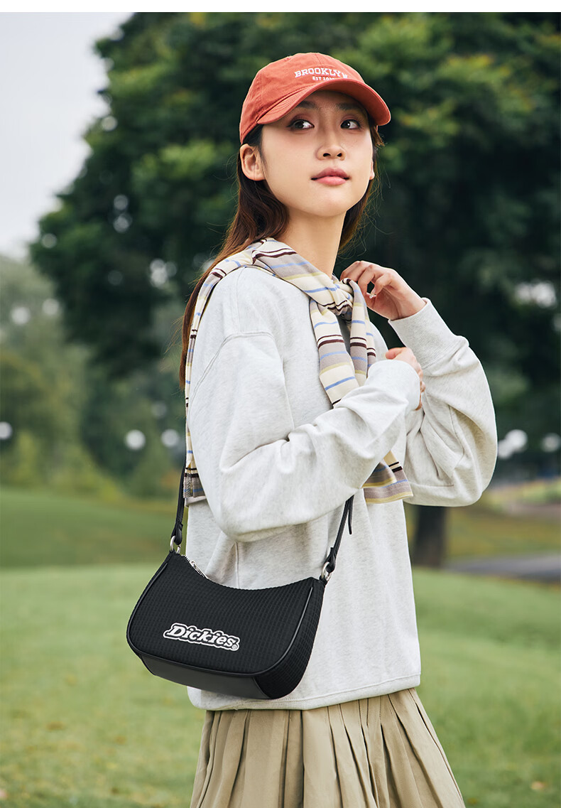 Dickies Classic Casual White Women's Shoulder Crossbody Underarm Bag 16