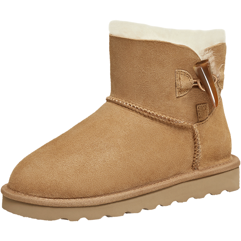 TATA 2025 Winter Mall Style Versatile Fashion Simple Women's Snow Boots Yellow Brown (Mauritius) Size 36