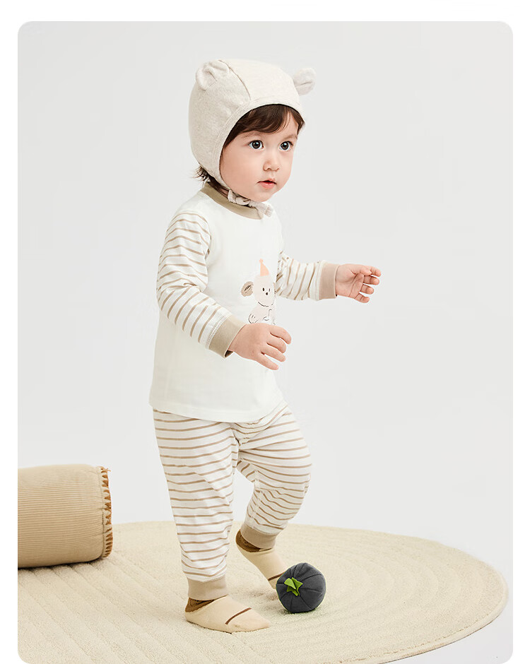 Balabala【balaOne】Kids Baby Infant Underwear Set 2025 New Winter Homewear Ribbed High-Waist New Year Edition 11