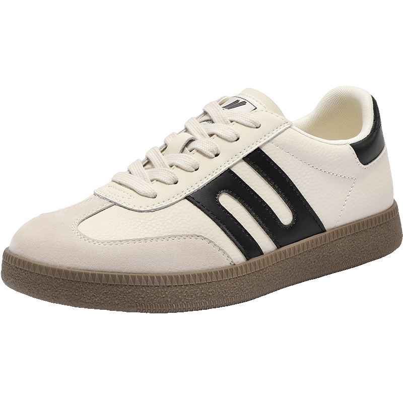 Belle Vintage Colorblock Trainer New Casual Simple Sports Sneakers B2614AM5 Off-White Size 34