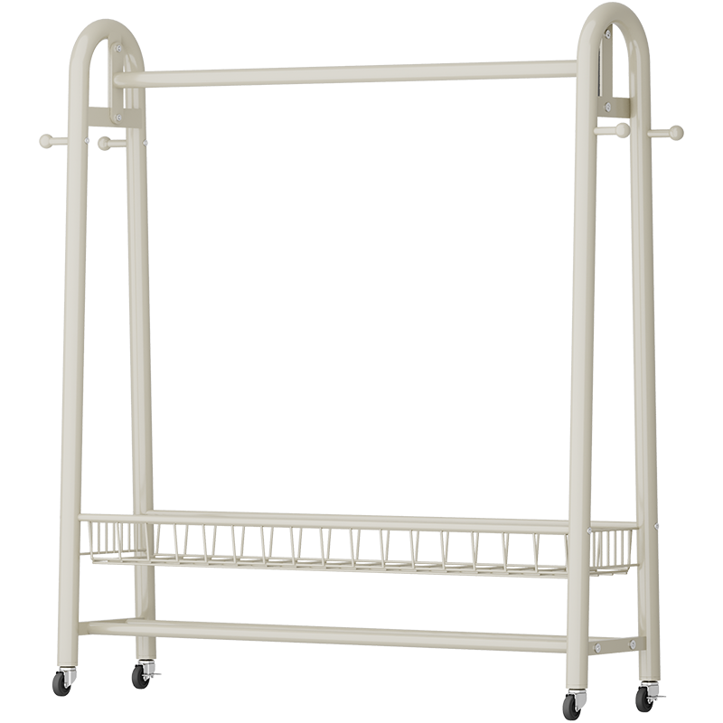 Yicai Nianhua 100CM Floor Standing Clothes Rack Bedroom Living Room Dormitory Coat Rack Storage Rack Simple Home Hat Rack Drying Rack