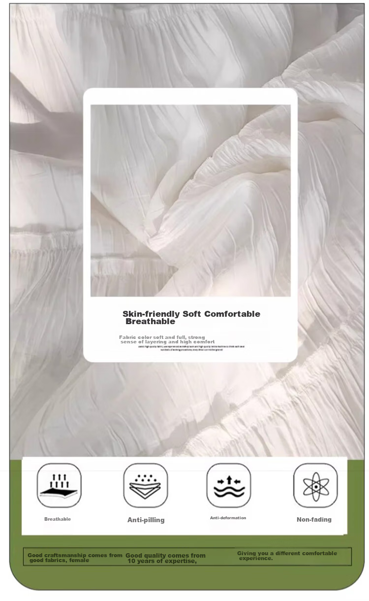 LangSha White A-Line Skirt for Women, Spring And Summer Lightweight High-Waist Pleated Cake Skirt, Elegant Ballet Long Skirt for Wome 9