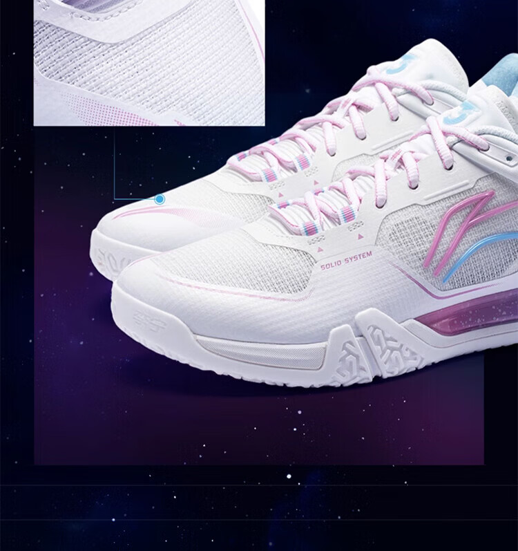 LI-NING Flying on the Ground 3PRO Professional Badminton Shoes AYAV001-1 Standard White Size 42 6