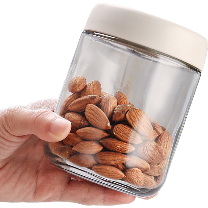 CRISTALGLASS Glass Storage Jar Food-Grade for Tea, Coffee Beans, Sugar, Honey, Snacks And Nuts 450ml