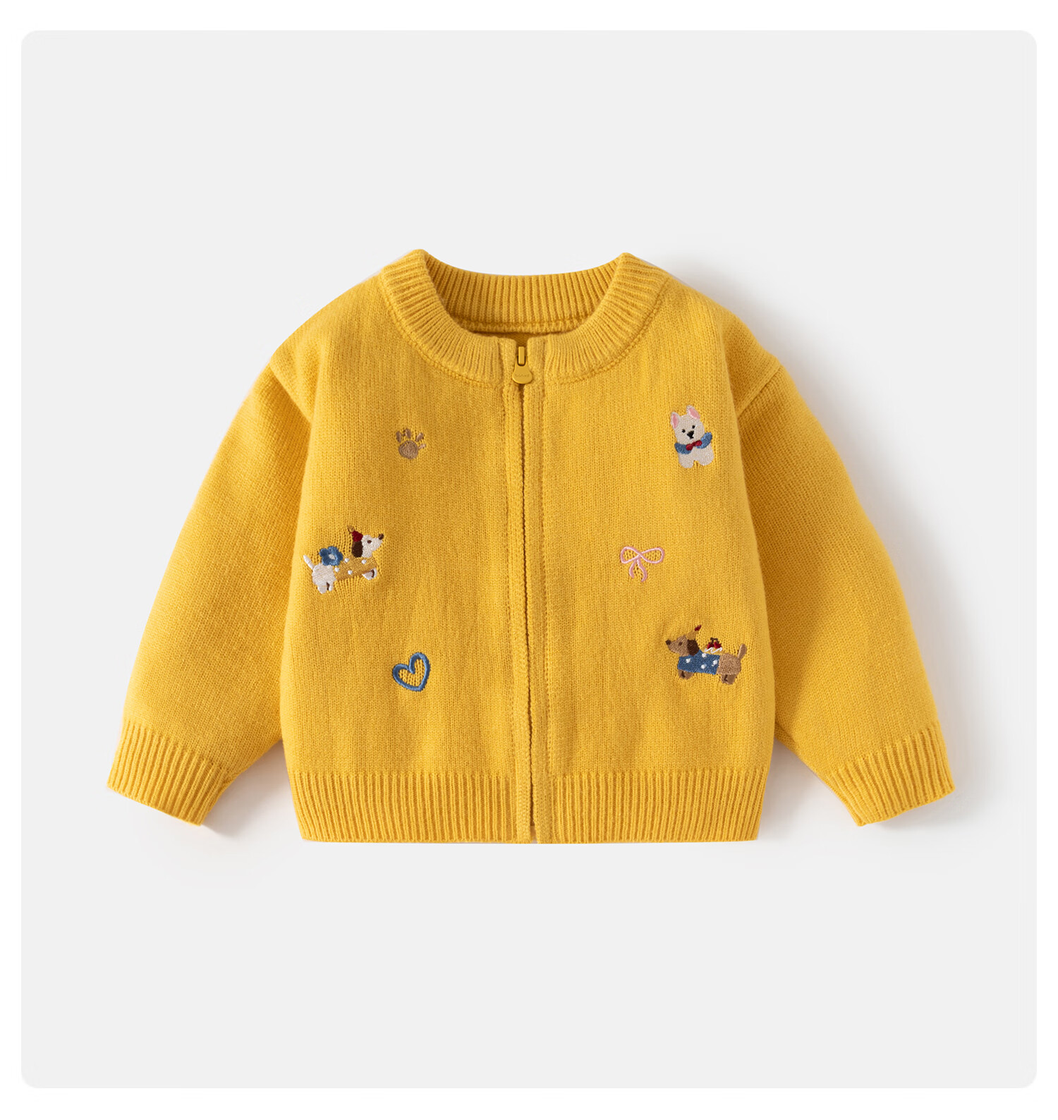 Banxidi Children's Sweater Spring and Autumn Girls' Cardigan Baby Knitwear Boys' Red Year Clothing Inner Layer Spring Jacket 9