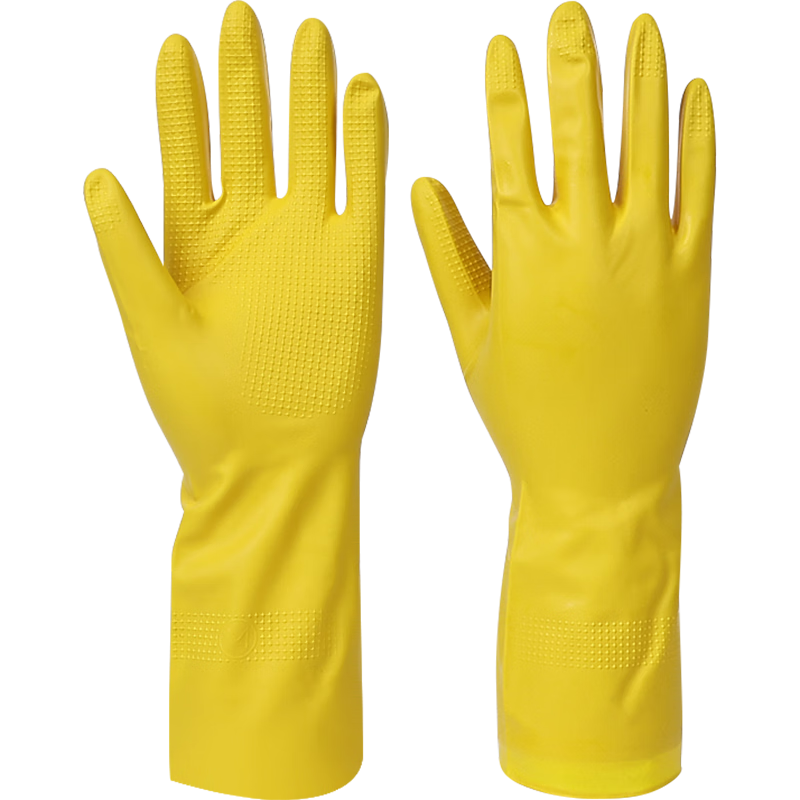 Ansell Latex Gloves Thickened Cowhide Wear-Resistant Waterproof Oil-Resistant Cleaning Gloves Size L 10688