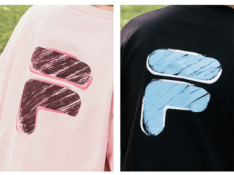 FILA FUSION Fashion Brand Zhang Hao Couple Knit Short Sleeve Shirt 2026 Spring Casual Loose Pure Cotton T-Shirt 28