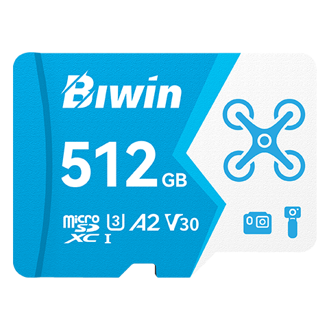 BIWIN 512GB TF (MicroSD) Memory Card U3 V30 A2 4K MS160 Storage Card 160MB/s Read Speed Compatible with Drones/Action Cameras/Switch/Surveillance