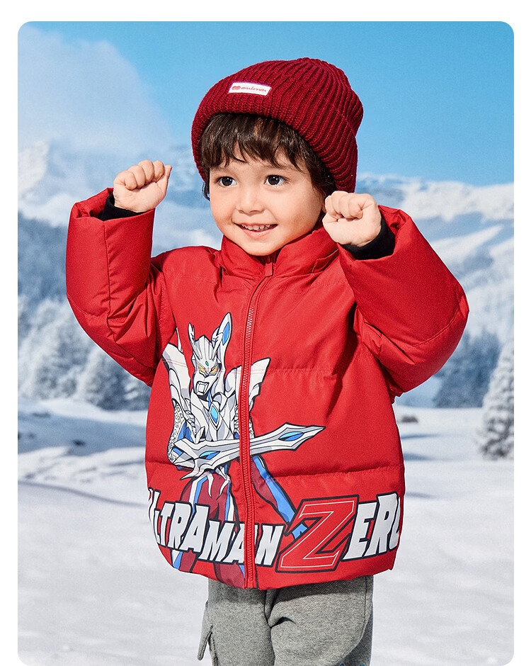 BALABALA Ultraman IP Kids Down Jacket Boys Winter 2025 Protective Warm Three-Defense Technology Trend 7