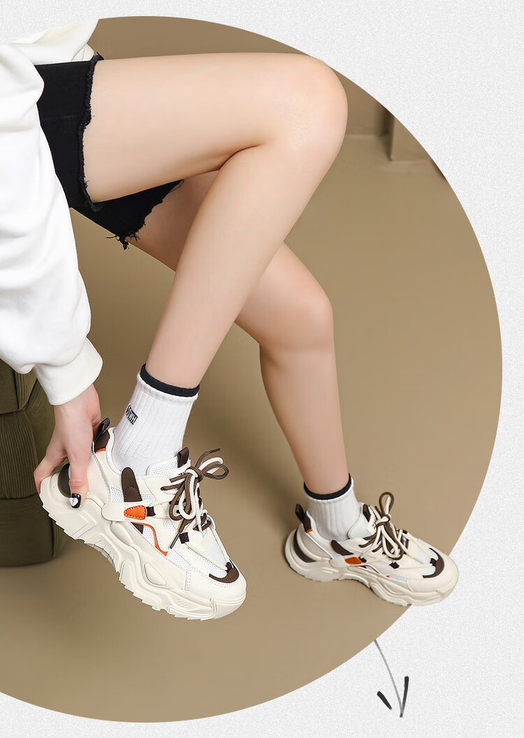 ZHR Dad Shoes, Women's Black Sneakers, Height-Increasing Thick-Soled Women's Shoes, Lightweight Comfortable Casual Shoes for Women, Breathable Jogging Shoes 17