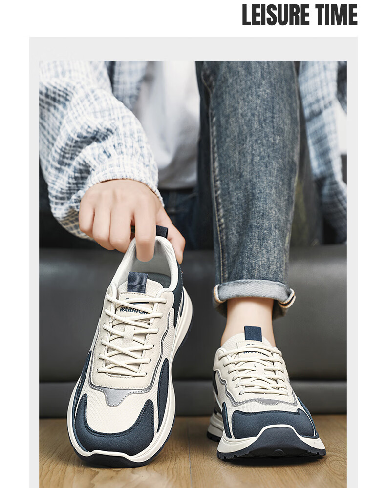 Warrior Official Men's Sports Shoes 2026 Autumn Fashion Trend Casual Sneakers Men Light Blue Size 40 16