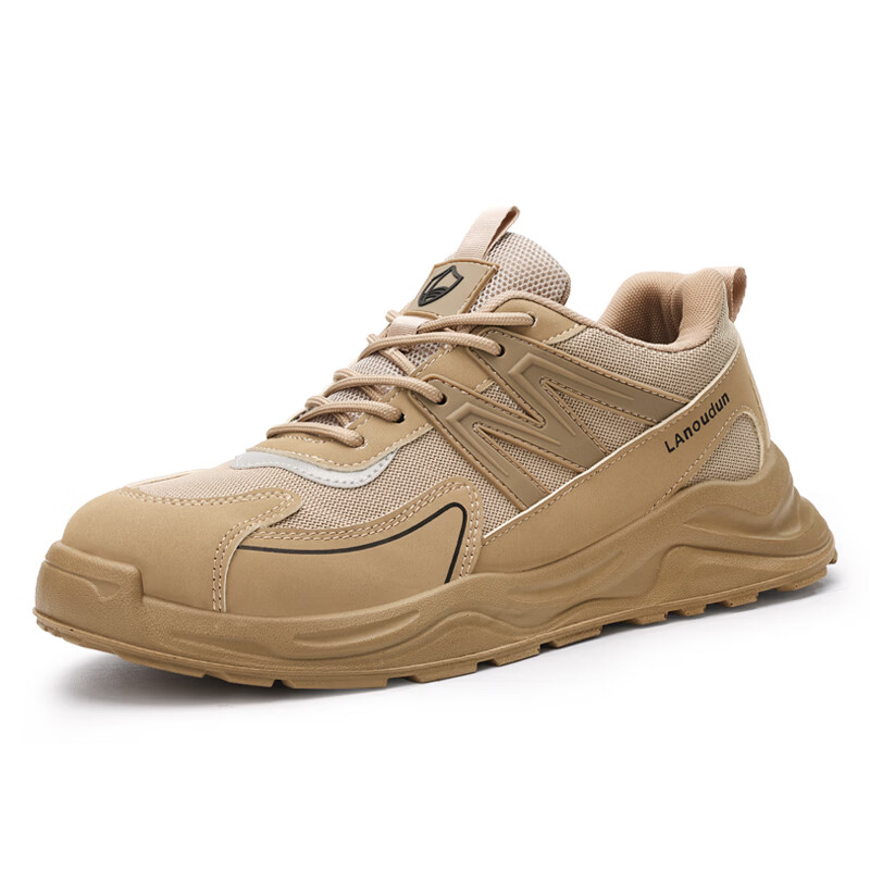 BlueOwl Shield Men's Lightweight Soft Sole Anti-Smash Steel Toe Anti-Puncture Durable Work Safety Shoes D213BN 38