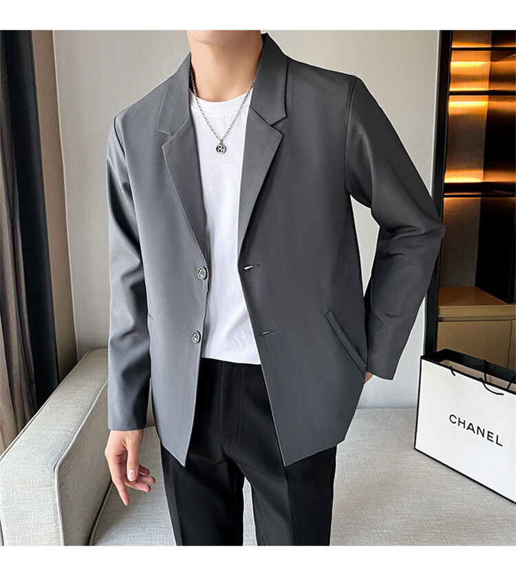 TUCANO Men's Casual Slim Fit Blazer Suit Jacket Korean Style Trendy Formal Groom Best Man Wedding Banquet 17