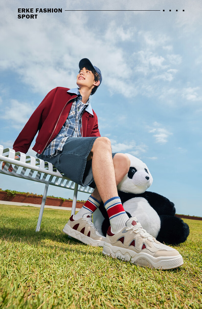 ERKE Men's Sneakers 2026 New Lightweight White Casual Sports Shoes Battery Panda 6 19