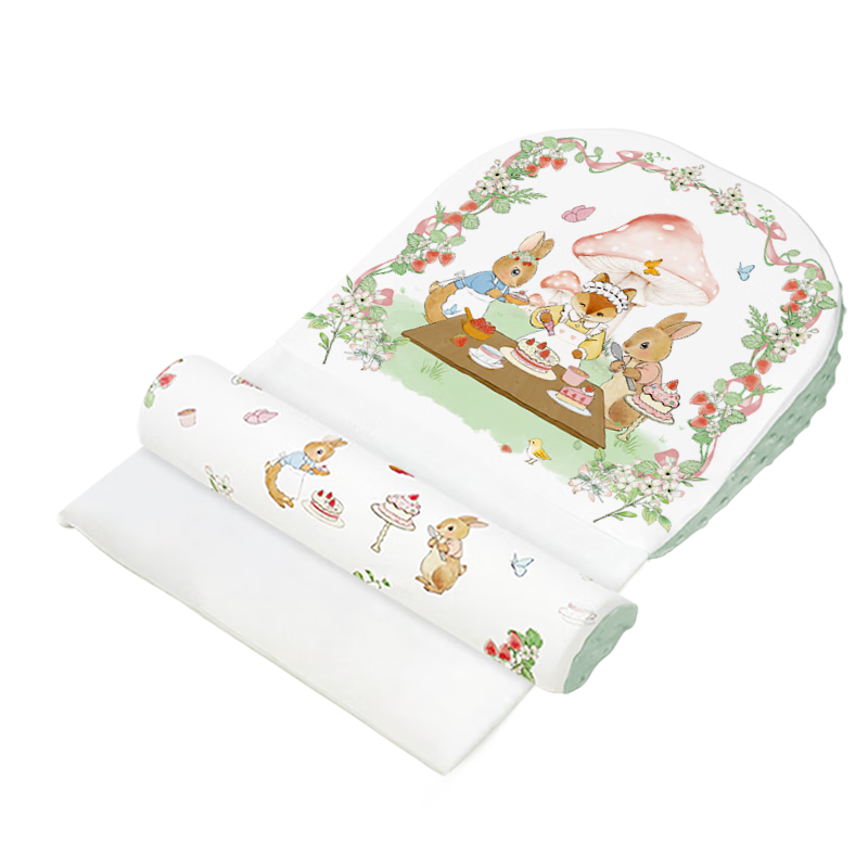 Aibaoshi Baby Inclined Pillow, Infant Wedge Cushion, Newborn Nursing Pillow, Feeding Aid, Prone Position Mat, Forest Sweet Assembly S811