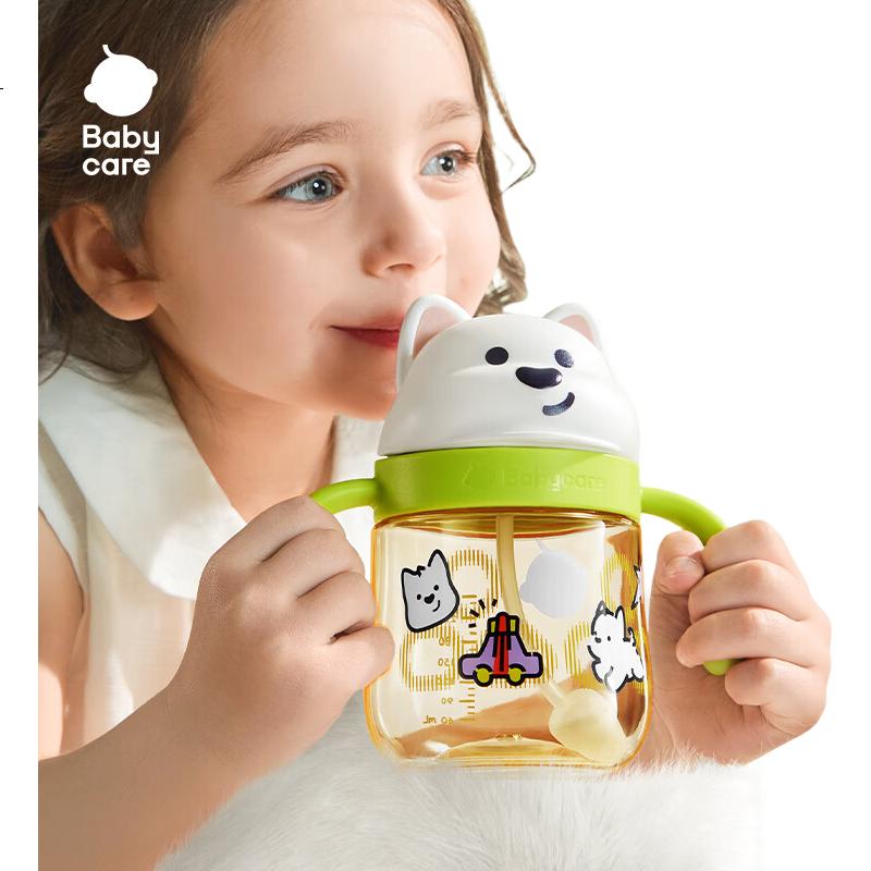 Детский поильник Babycare с клапаном "Утёнок", 6+ месяцев, 240 мл, розовый