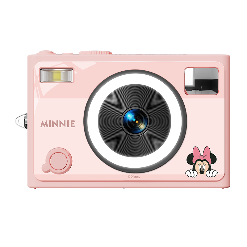 Disney Digital Camera Student Pocket Camera Entry-Level Fill Light Beauty Camera Card Camera CCD Alternative for Girls Best Friend Birthday New Year Gift Box Beauty Edition Minnie