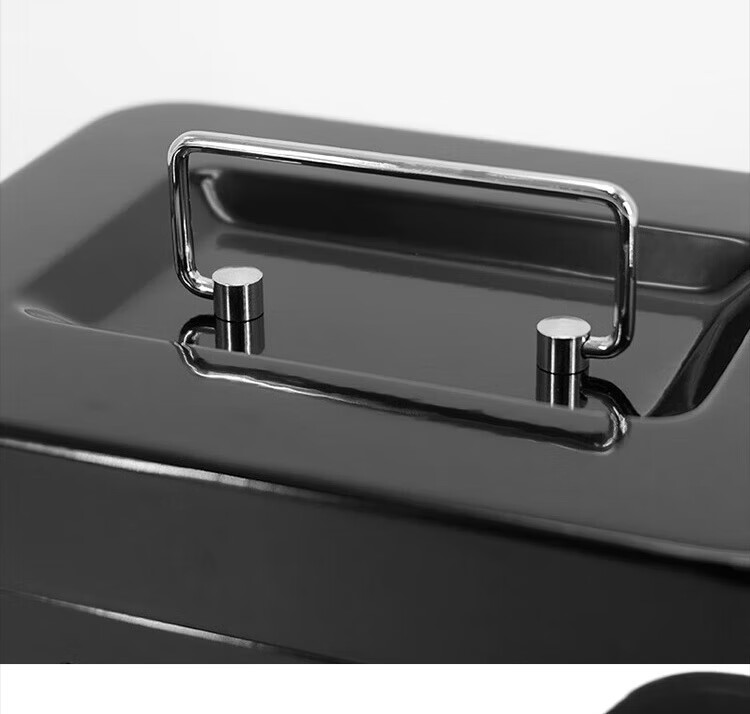 Bingyu BJ211 Portable Lockable Cash Box Safe Toolbox Savings Box 150-Password Black 15*12*8cm 12