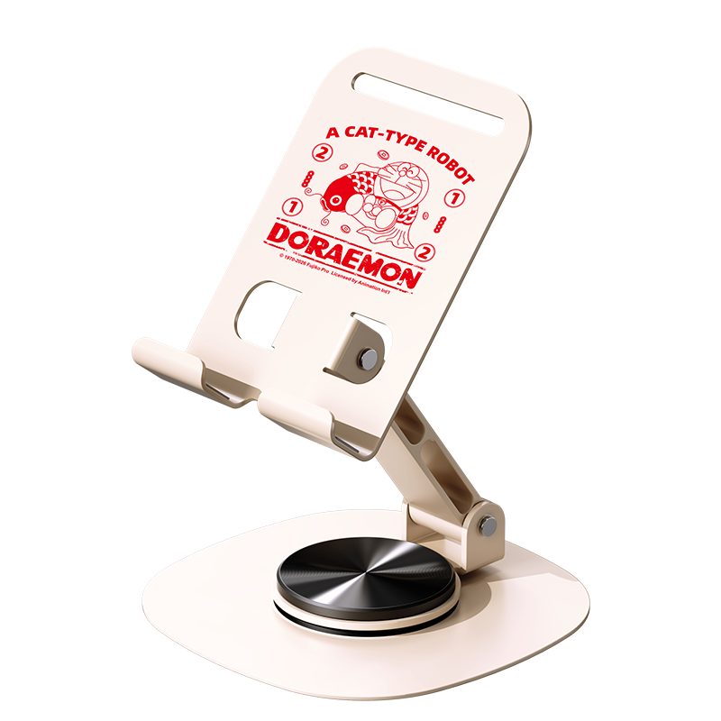 ROCK Doraemon Mobile Phone Stand Desktop Tablet Holder Live Streaming Gaming Online Class Multifunctional Metal Cute Compact Foldable Portable 360° Rotatable Cartoon