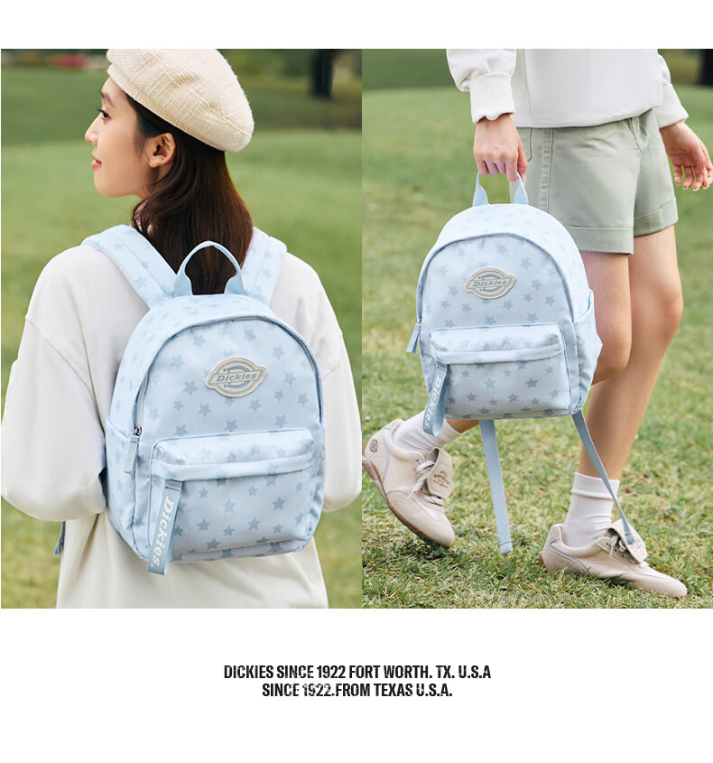 Dickies Women's Backpack Mini School Bag Pink Bowknot for High School and College Students Commuting and Classes 13