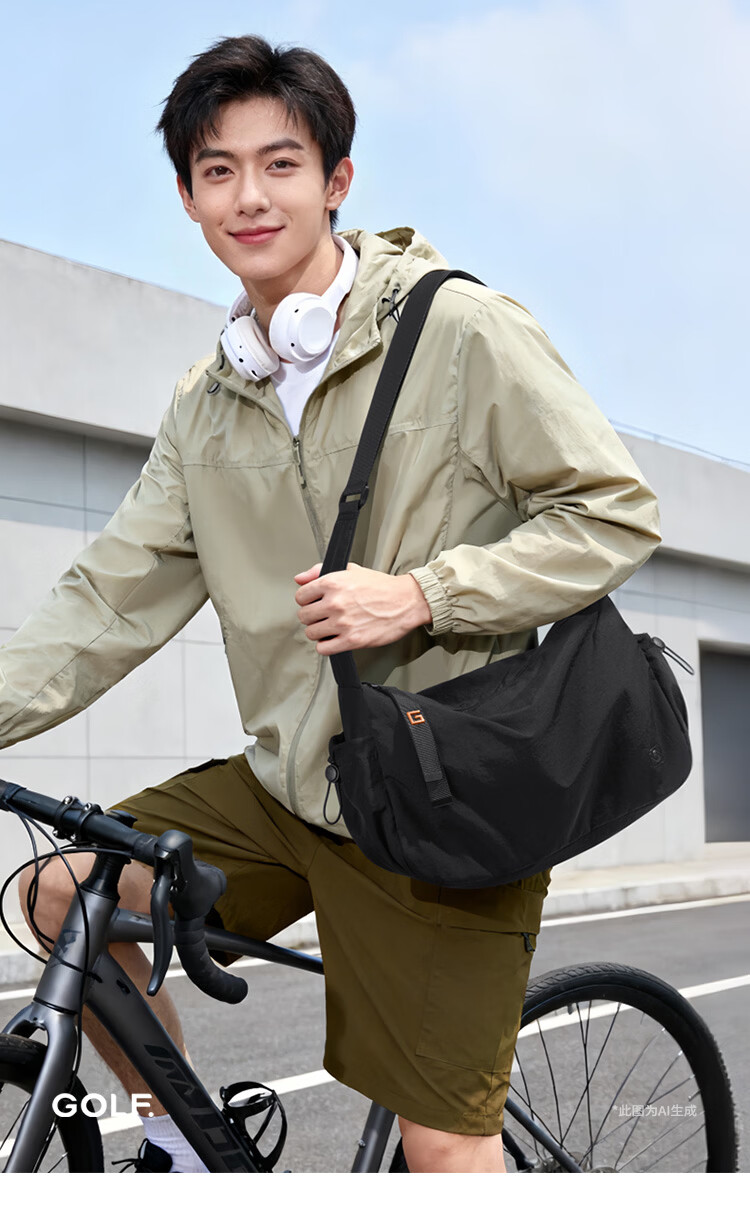 GOLF Men's Casual Shoulder Bag Crossbody Bag Unisex Waterproof Lightweight Cycling Sports Bag for Phone and iPad 2