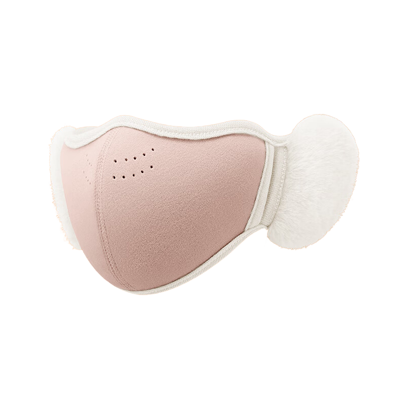 BWNK Kids Autumn Winter Warm Windproof Cold-Proof Thickened Breathable School Ear-Protective Washable Pink Mask for Girls