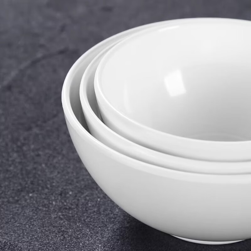 Danshi Zhiyuan White Melamine Imitation Porcelain Small Soup Bowl Rice Bowl Buffet Bowl 4.5 Inch Square Bowl Jingcang
