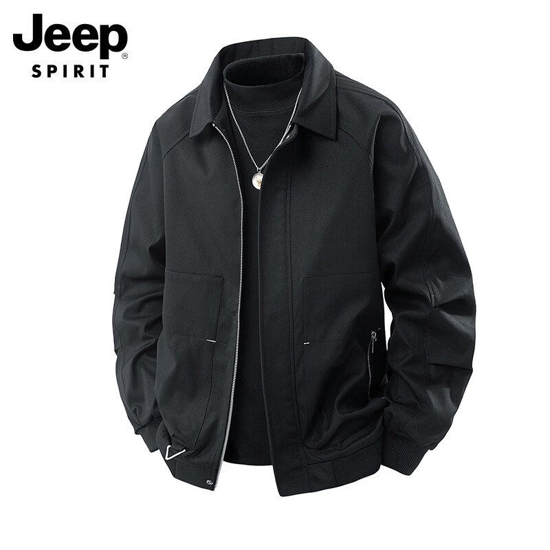 JEEP SPIRIT Men's Jacket High-End Autumn Winter Casual Stylish Tactical Workwear