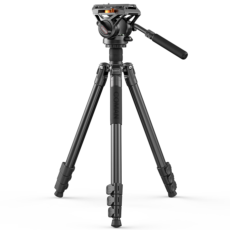 COMAN Camera Tripod, Upgraded Quick-Release Hydraulic Pan Head, Compatible with DJI RS3/RS4, Professional Photography And Videography Tripod, Dual-Use Portable Stand, Monopod KX3939plus