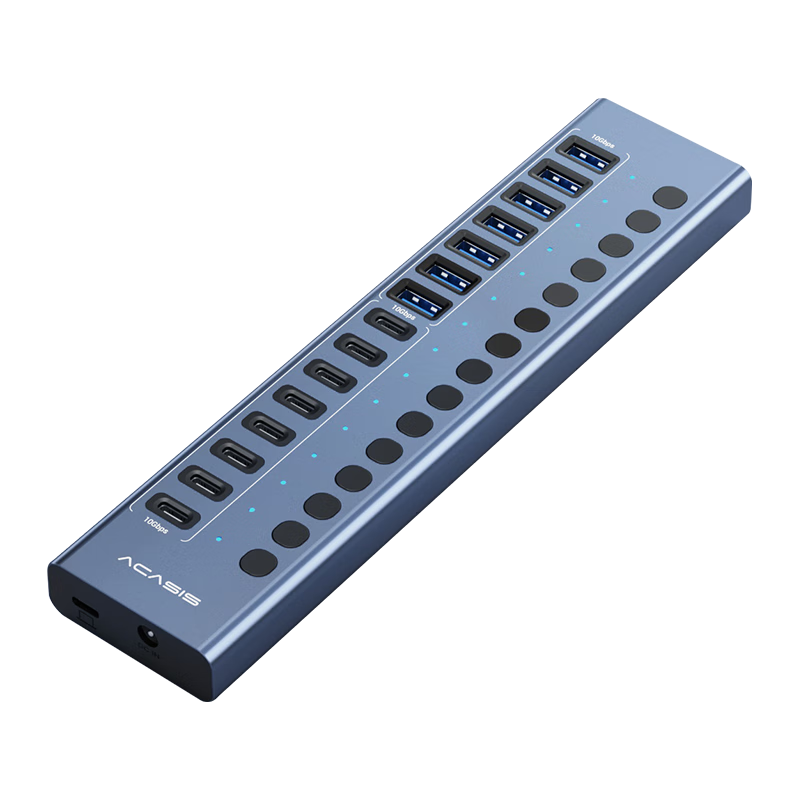 Acasis USB 3.2 Type-C 16-Port Hub Docking Station with Independent Switches, Multi-Control Expander for Apple MacBook HB16Pro