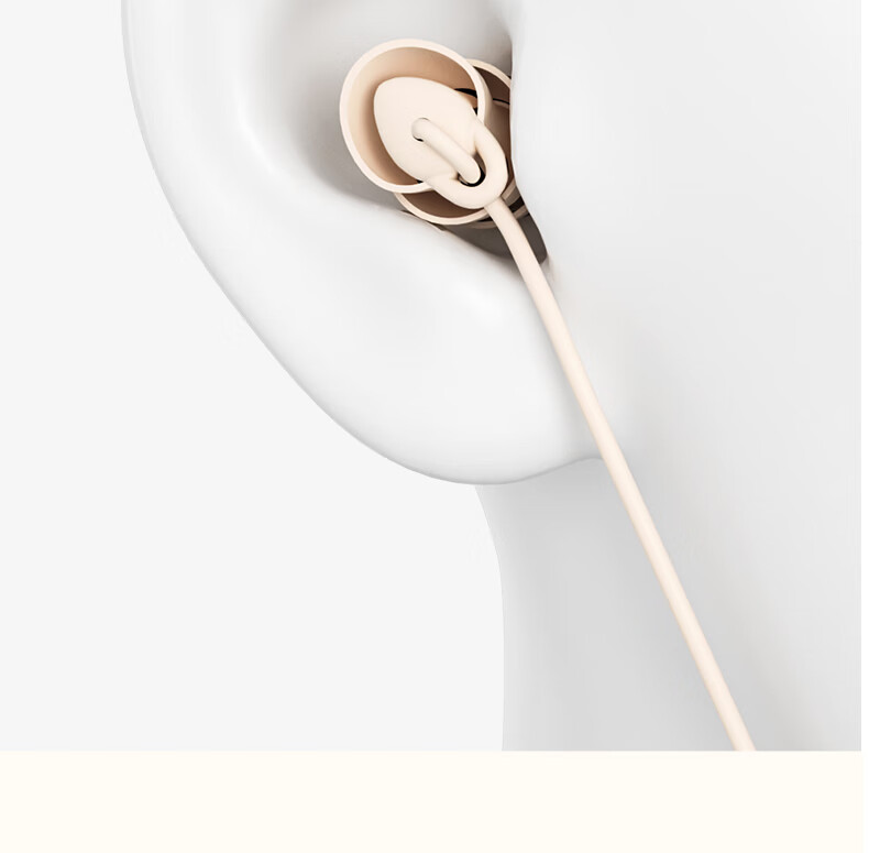 IKF Sleep Wired In-Ear Sleep Headphones Side Sleep Noise Cancelling Soft Earphones with Mic 3.5mm for Apple Android Yunyan White 11