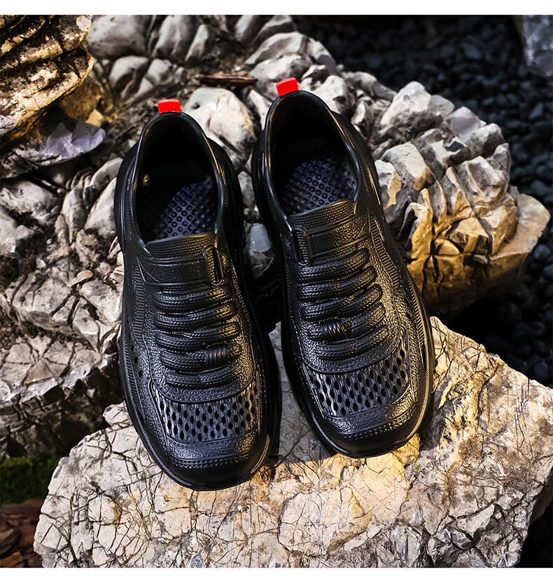 Ganmai Summer Outdoor Creek Shoes Men Soft Sole EVA Non-slip Wear-resistant Breathable Beach Sandals White Size 44-45 11