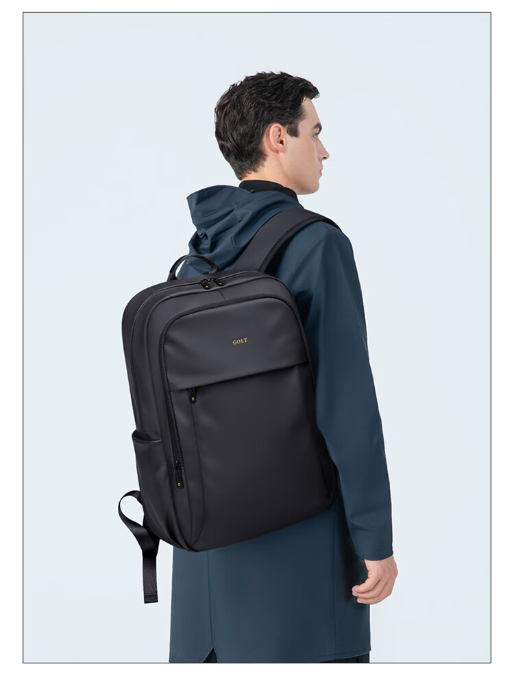 GOLF Men's Travel Backpack Large Capacity 15.6/16 Inch Laptop Student School Bag Commuter Business Backpack 4