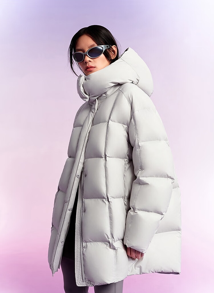BOSIDENG 25-Year Winter Puff Down Jacket Women 90% Down Thickened Hooded Loose Mid-Length Lazy Style Coat 4