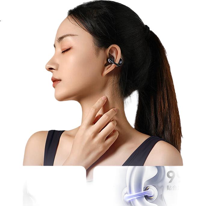 Беспроводные наушники Weilide DZ-S22 с Bluetooth, клипсой на ухо, ультрадолгим аккумулятором, для бега и спорта, Aurora Purple