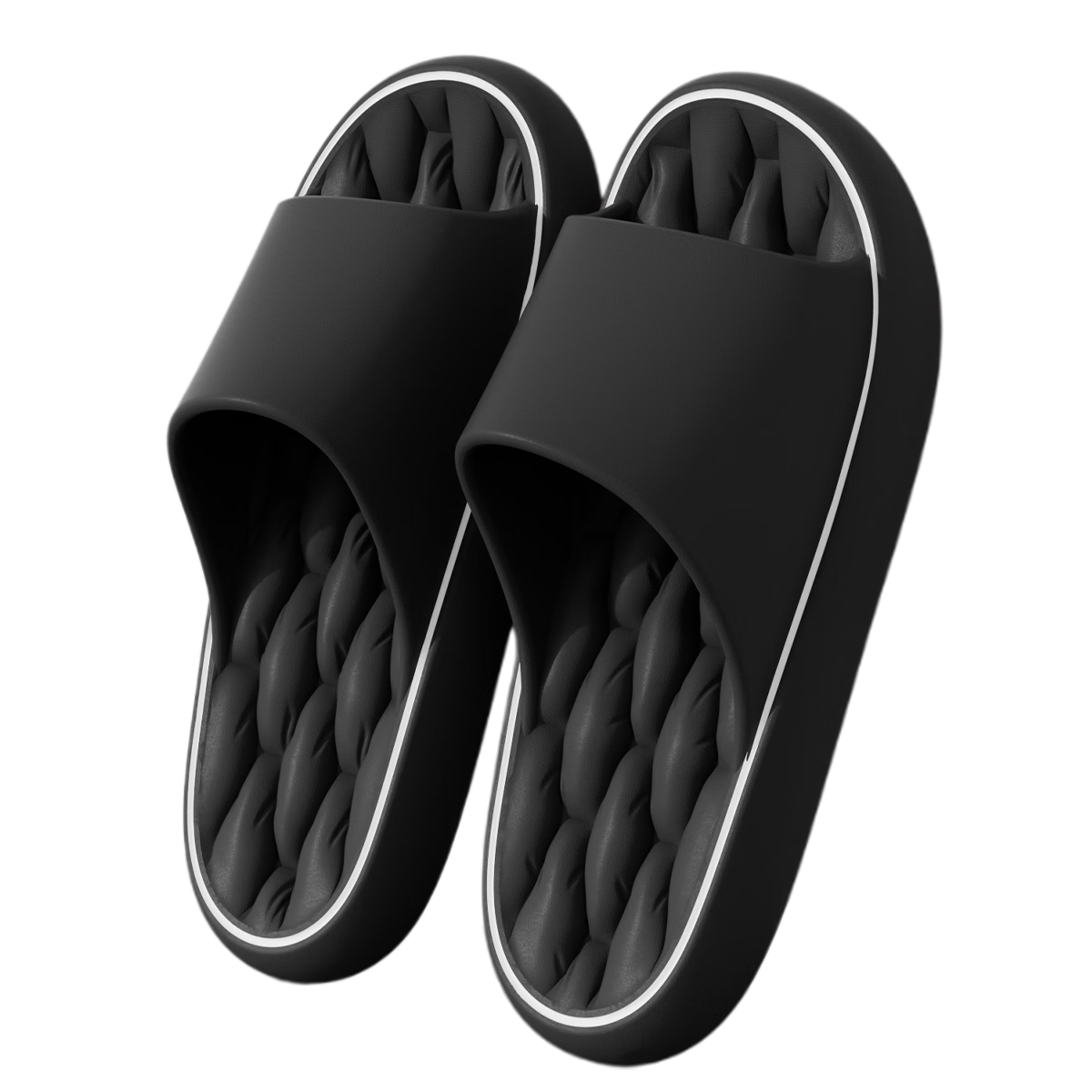XGGC Men's Summer Thick-Soled EVA Massage Non-Slip Slippers, Women's Outdoor Green, Size 36-37