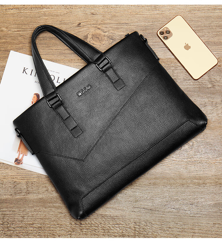 COW Men's Briefcase Genuine Leather Business Handbag First Layer Cowhide Crossbody Fashion Casual Office Bag 8610 Genuine Leather Model 15