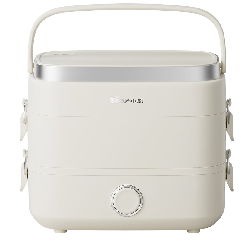 Bear Titanium Heating Lunch Box Electric Heated Lunch Box Multifunctional Plug-in 1.5L Stainless Steel Double Layer Triple Inner Pot DFH-E15Y6 for Office Workers