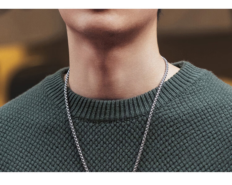 JEEP Men's Winter Loose Fit Crew Neck Premium Knit Sweater Inner Layer Military Green L 1
