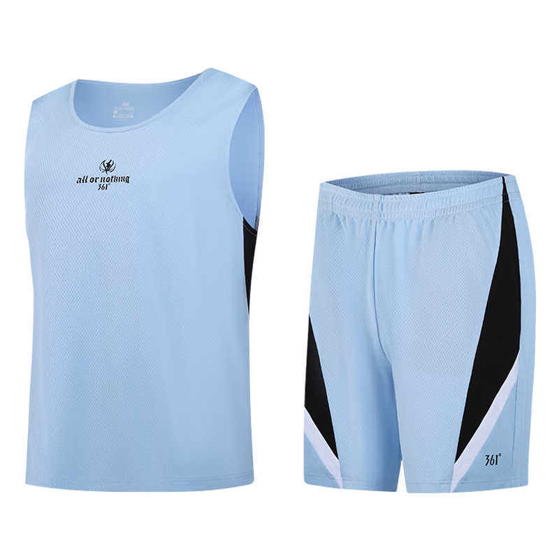 361° Men's Summer Sports Set Quick-Dry Basketball Running Fitness Jersey Vest and Shorts Two-Piece Set 652621901-7